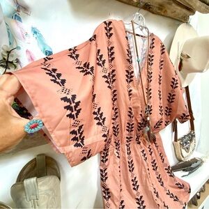 Aztec boho romper w southwestern hippy retro vibe